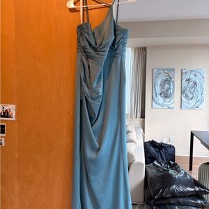 Azazie One Shoulder Teal Dress